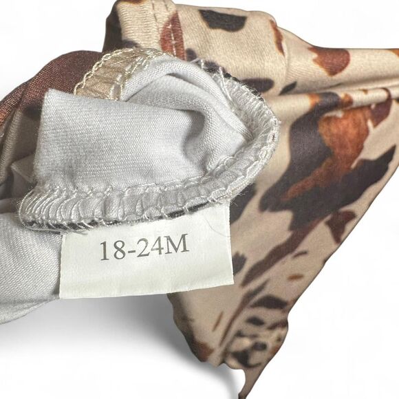 Toddler 18-24m Cow Print Crop Top Fringe Bell Sleeve Boutique - Picture 6 of 6